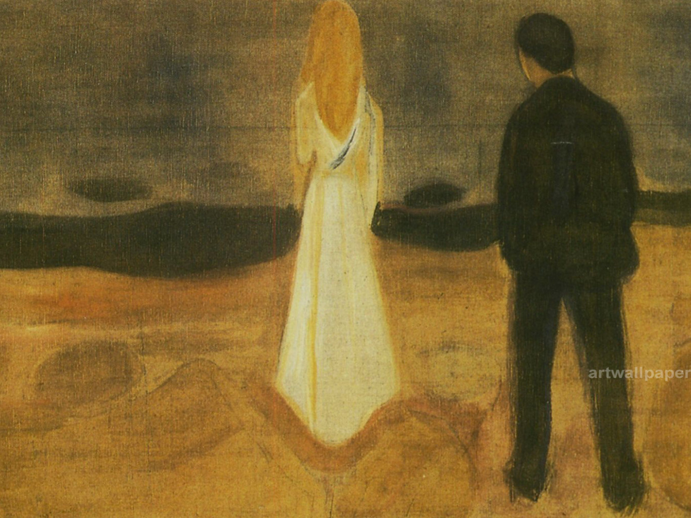 Картина Эдварда Мунка - Темный закат