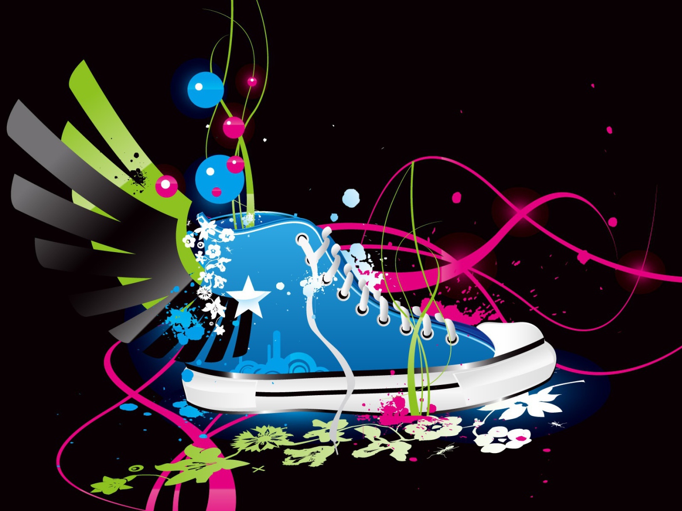 Colorful vector shoe