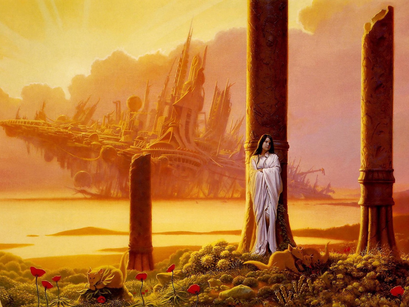 Девушка в белой одежде