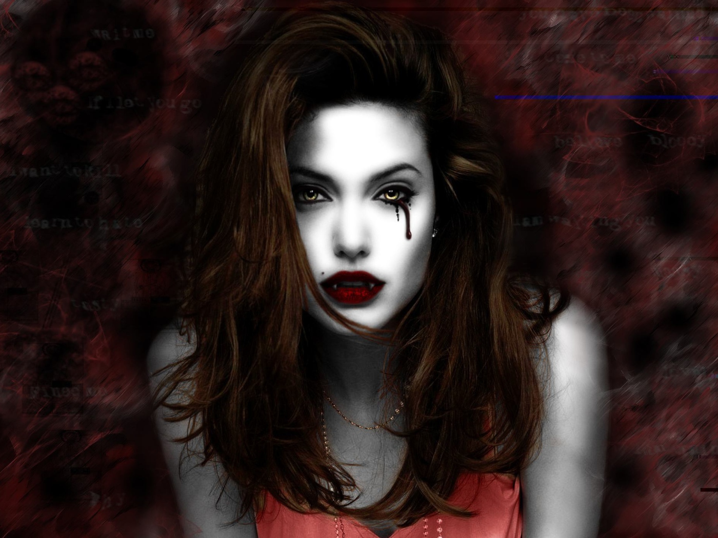 Прическа у девушки вампира