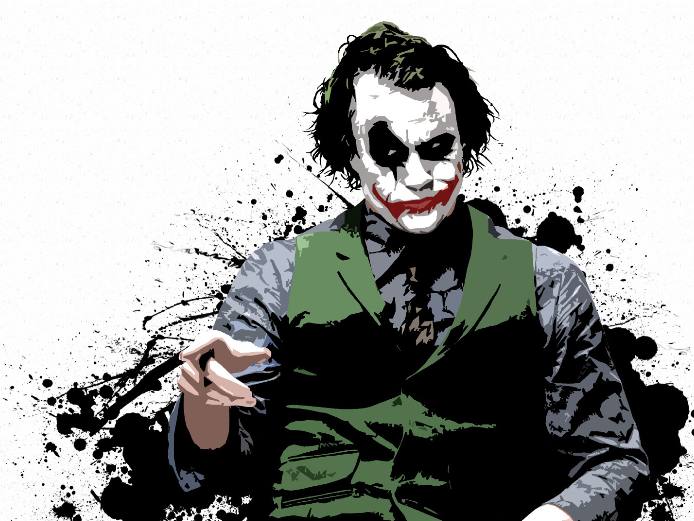 Джокер показывает пальцем