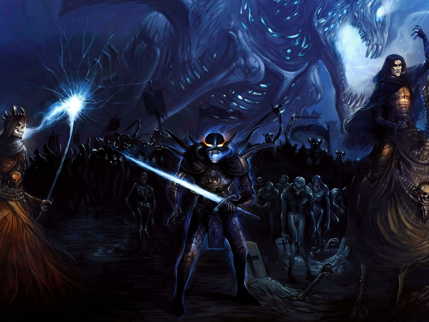 Монстр с огненным мечом