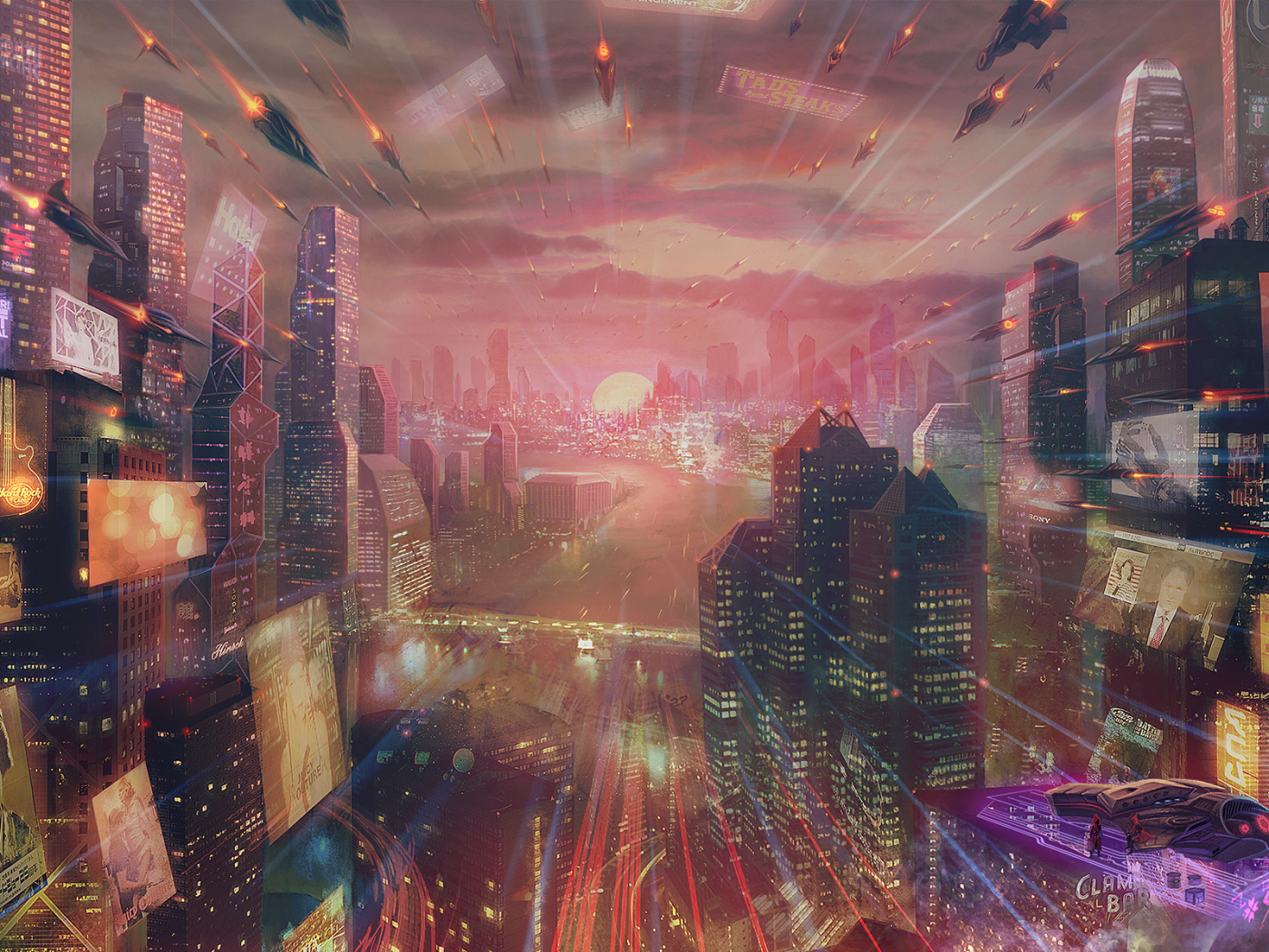 Ракеты летят в город