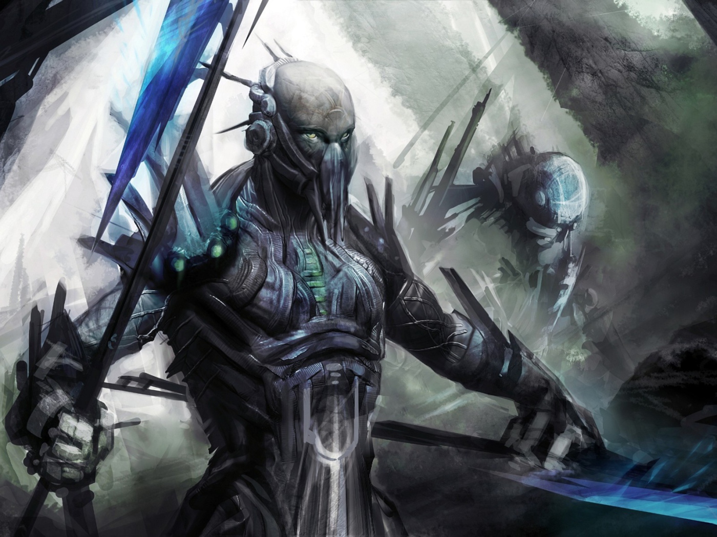 Рисунок фантастического воина