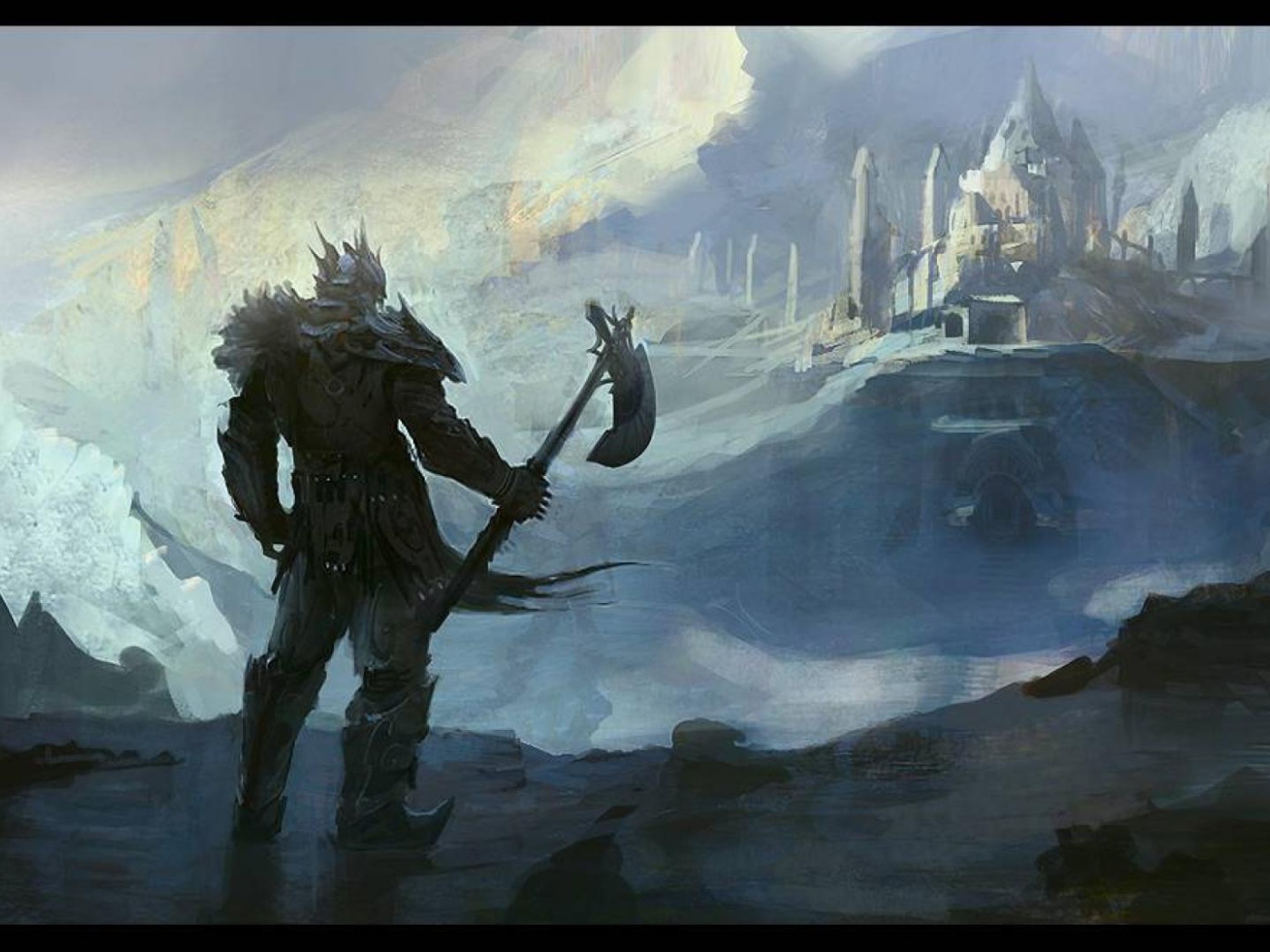 Викинг перед крепостью