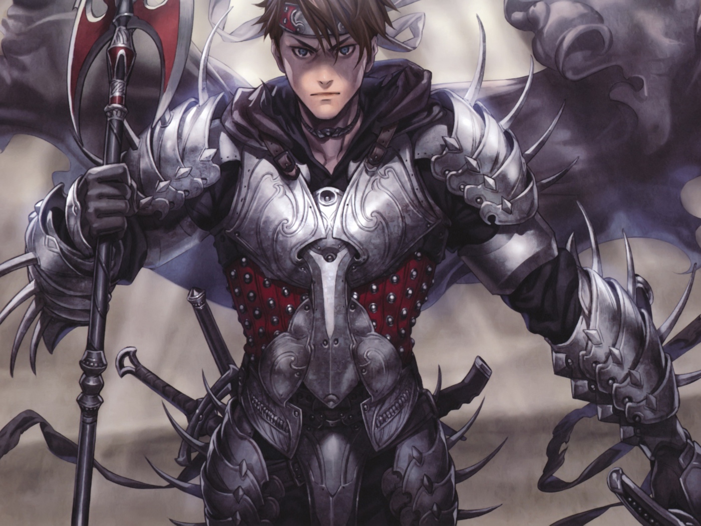 Воин в доспехах и с оружием