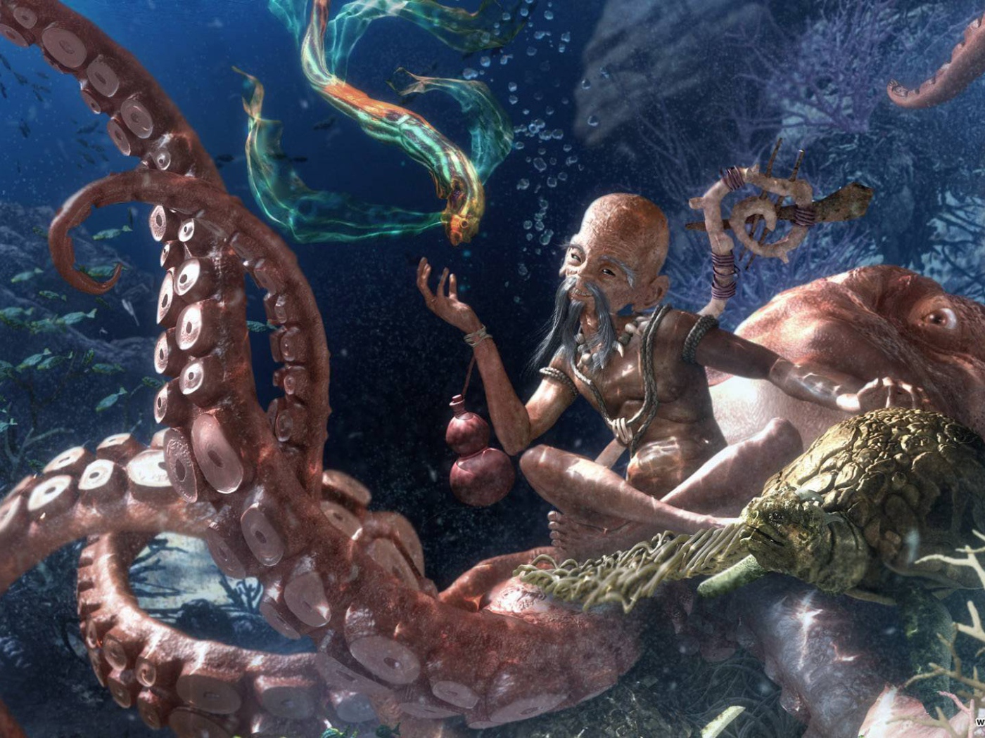 Человек под водой