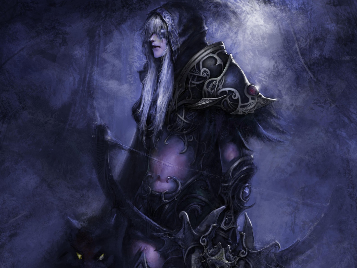 Воин в доспехах с оружием