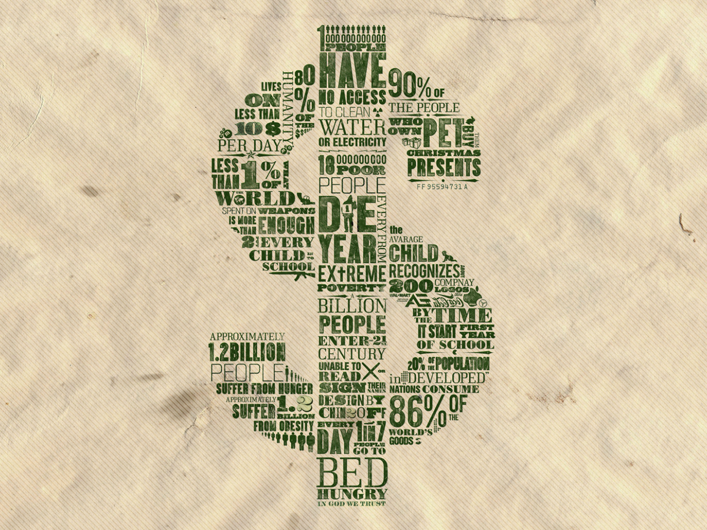 Стильный знак доллара