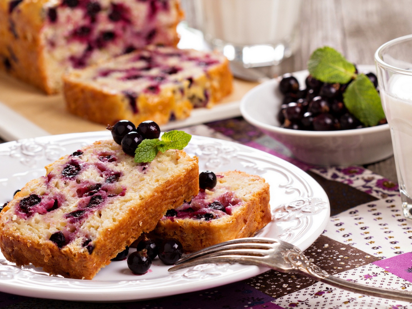 Кекс с черникой