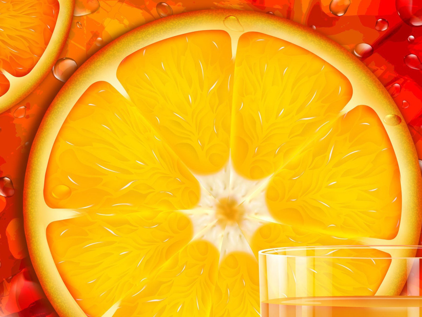 Апельсин в разрезе