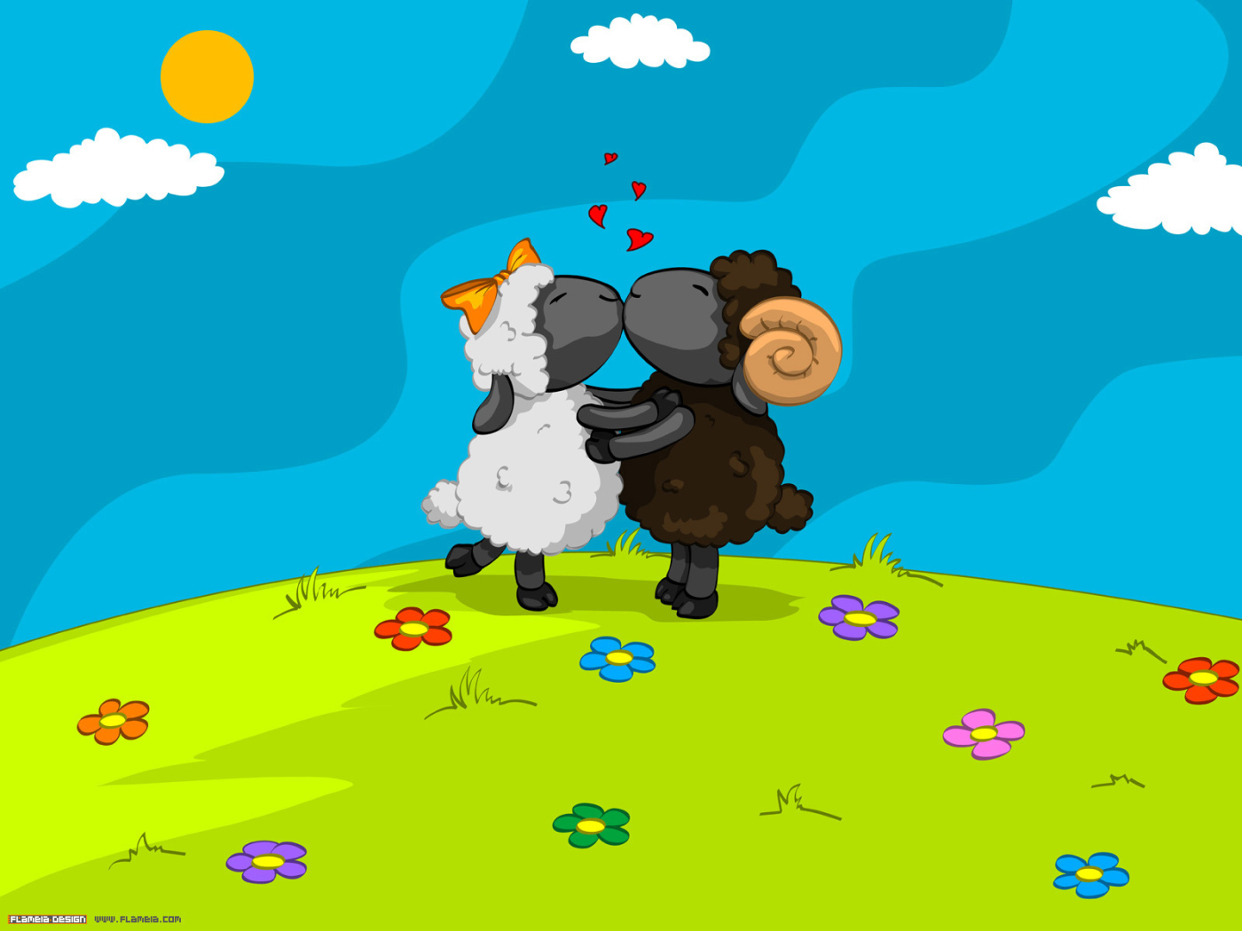 Бараны целуются