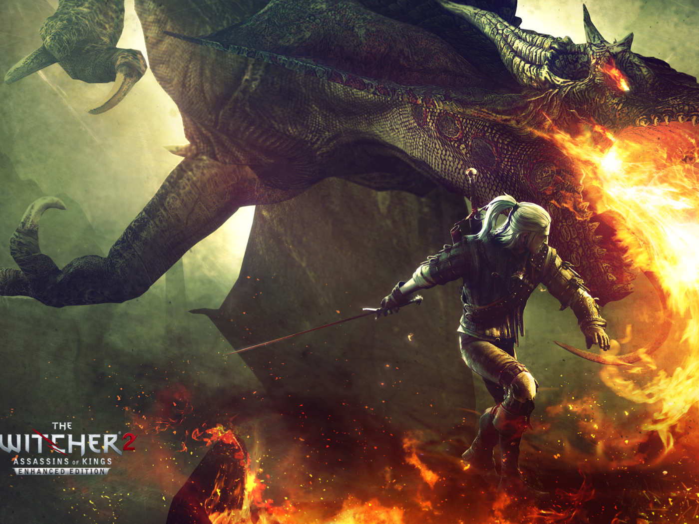 Fire-breathing monster in the game The Witcher
