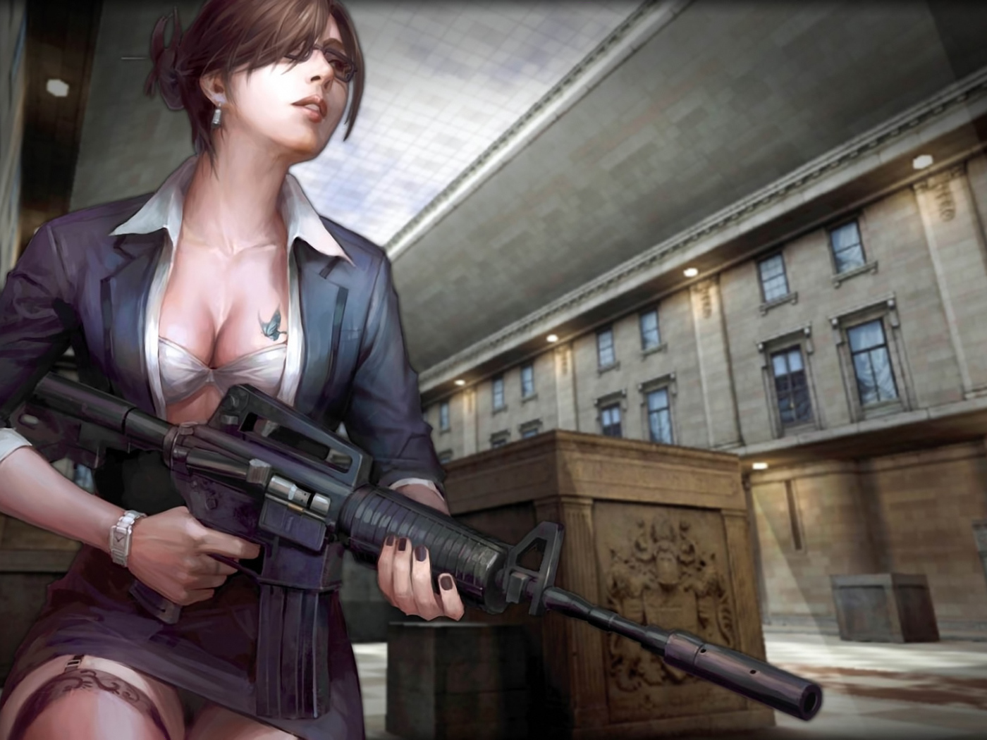 Девушка с винтовкой