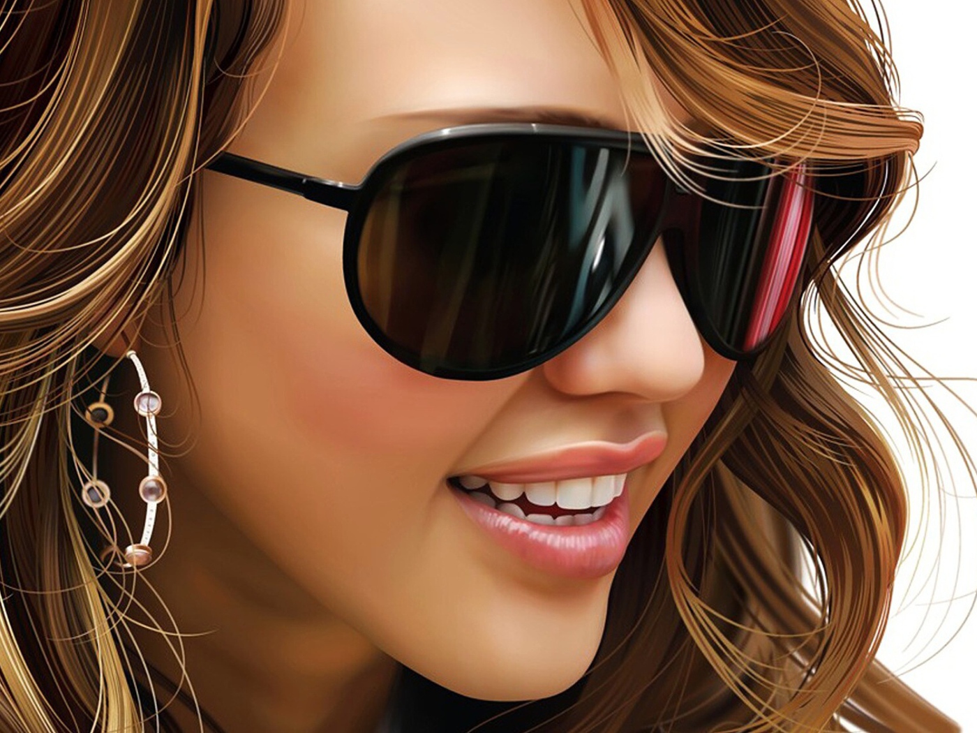 Гламурная девушка в очках