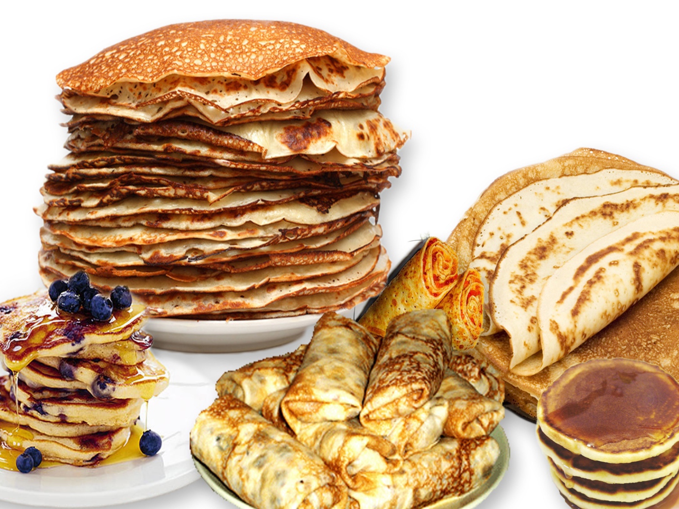 Abundance of pancakes on Shrove Tuesday