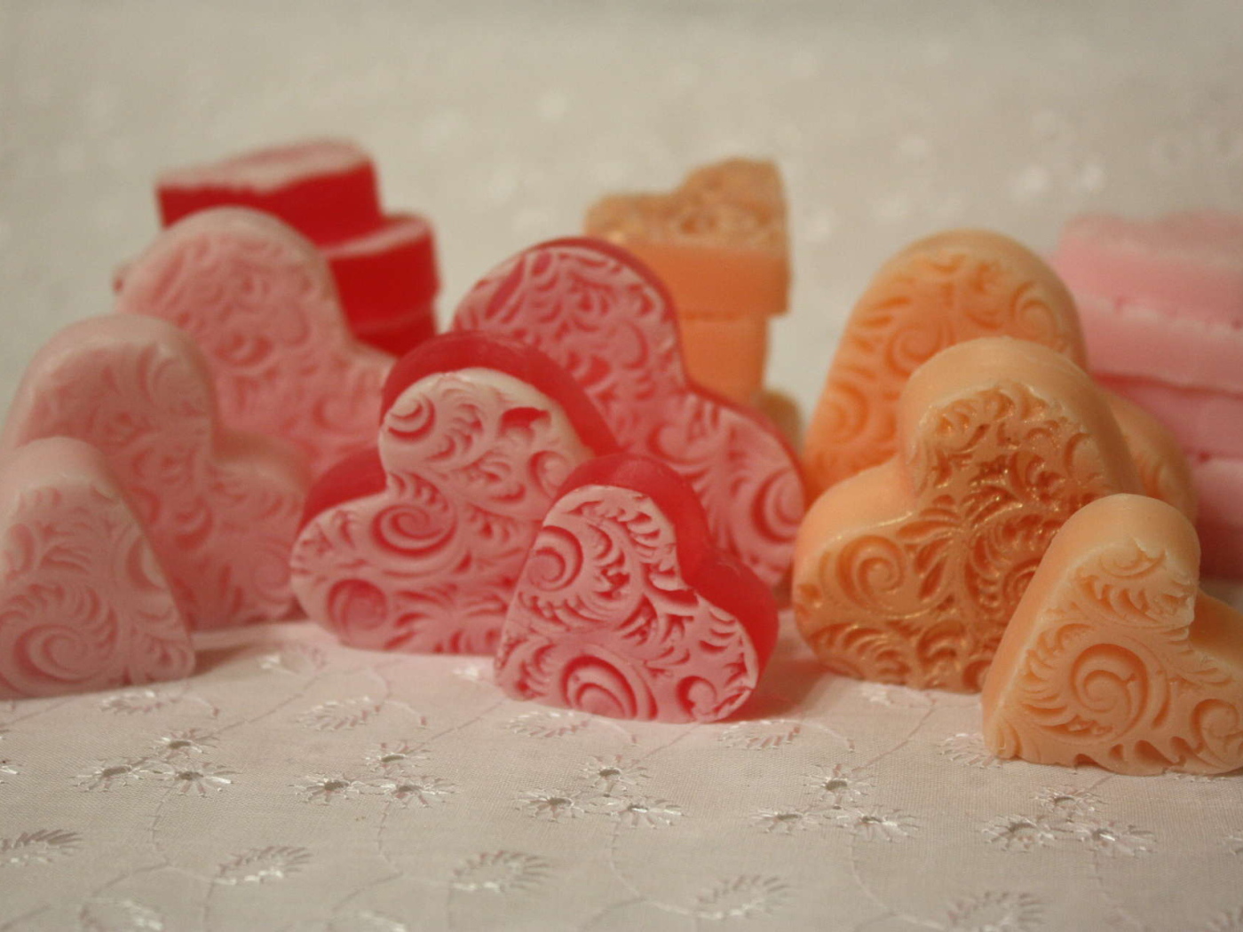 Мыло в форме  сердца на День Святого Валентина 14 февраля