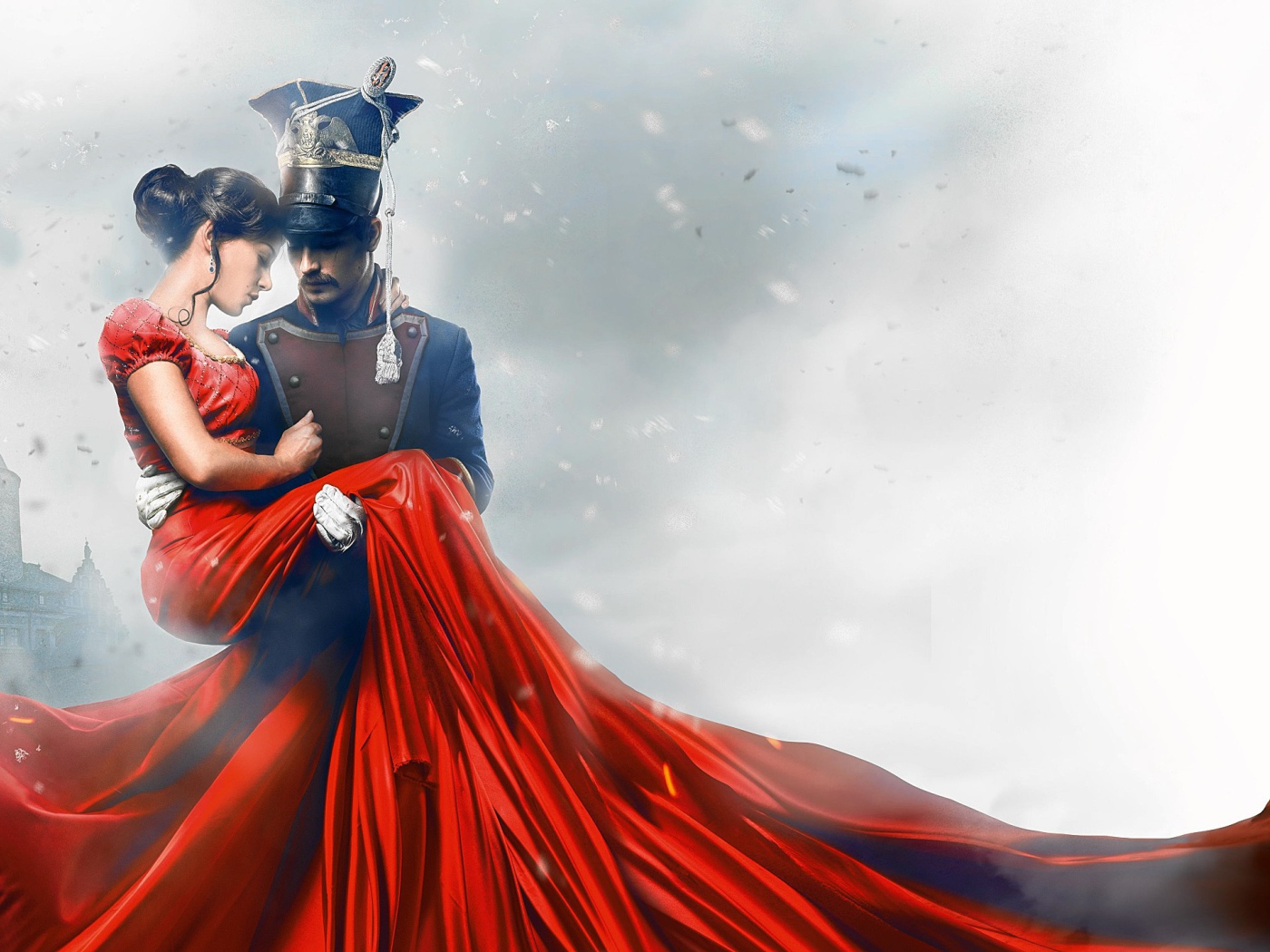 Девушка на руках у мужчины