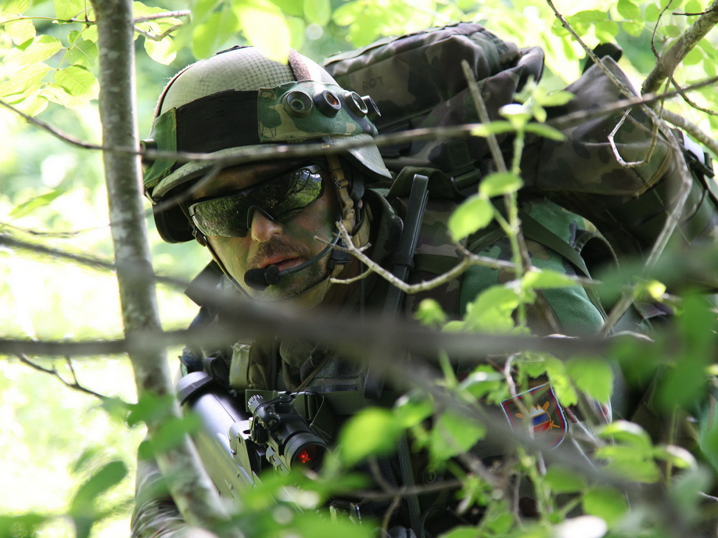 Солдаты в лесу