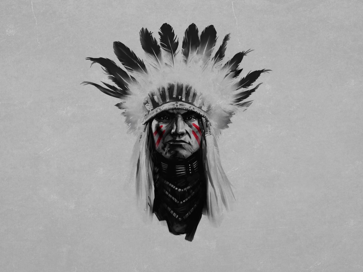 Портрет вождя индейцев