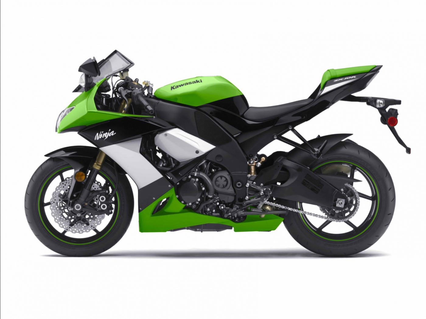 Мотоцикл Kawasaki Ninja ZX10R зеленый