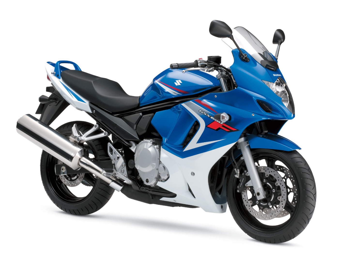 Синий мотоцикл Suzuki GSX 650F
