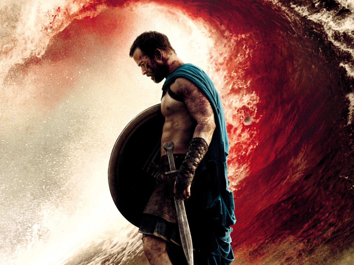 300 спартанцев: Расцвет империи спартанец на фоне моря