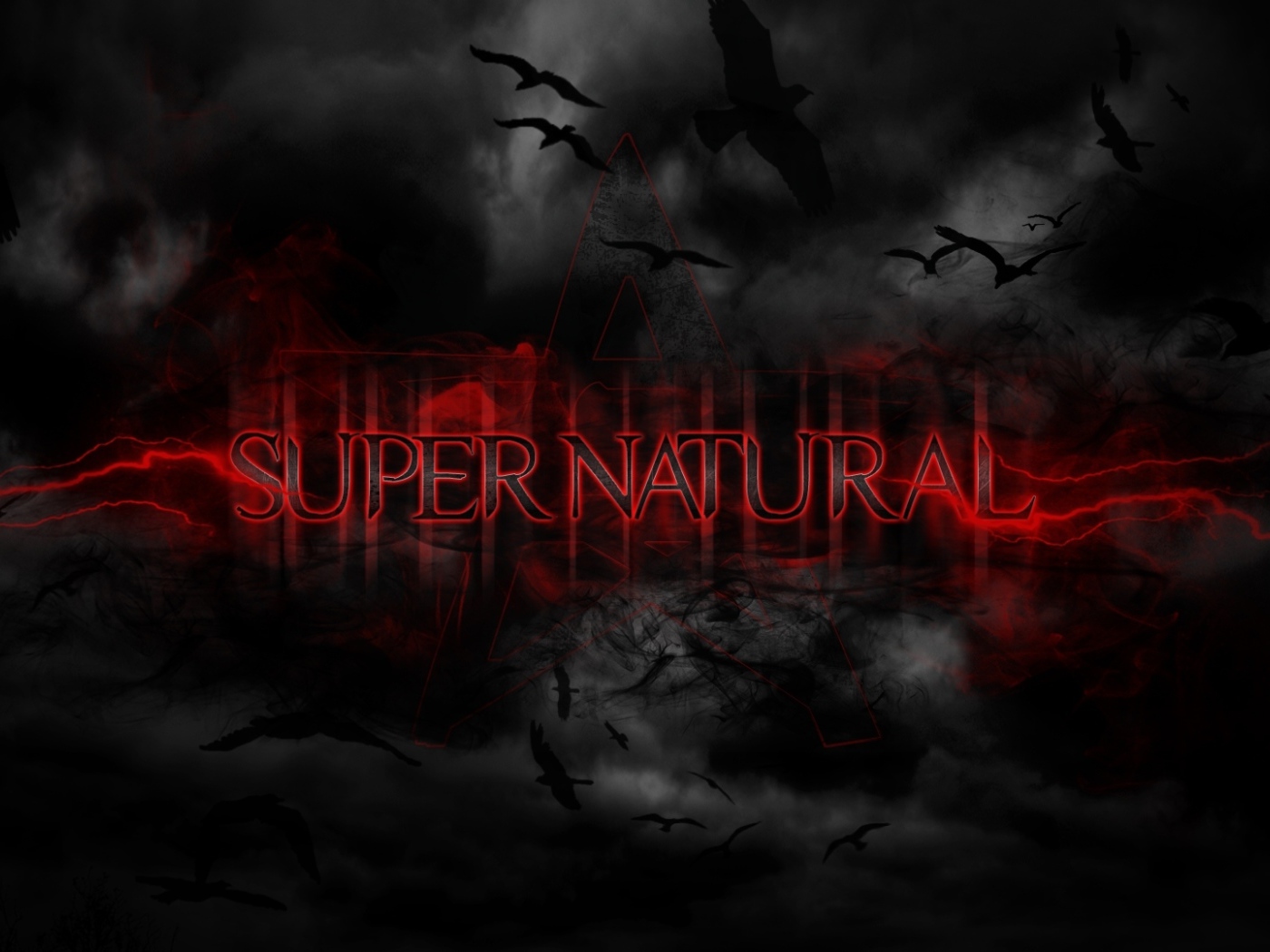 Мрачный постер сериала Сверхъестественное