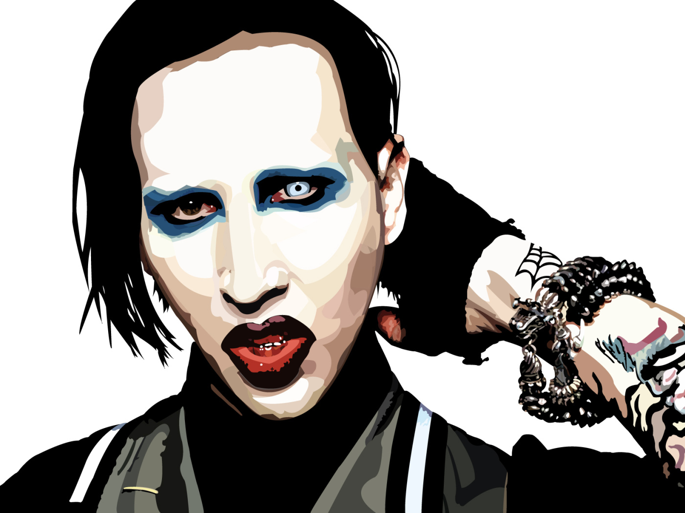 Поп-арт с певцом Marilyn Manson