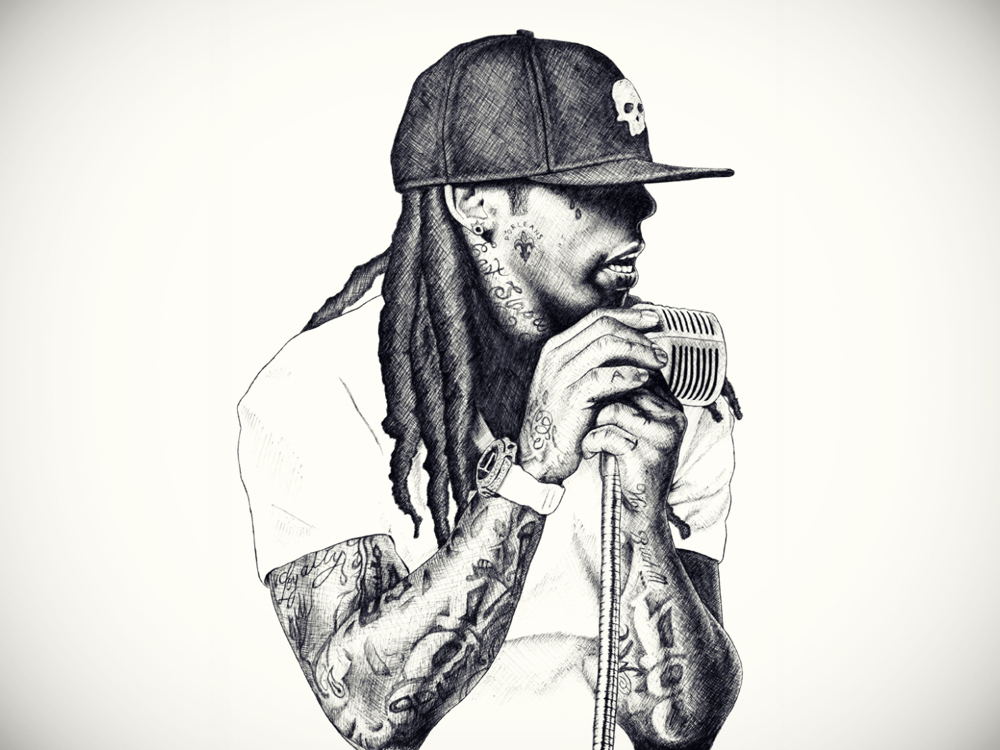 Репер с микрофоном