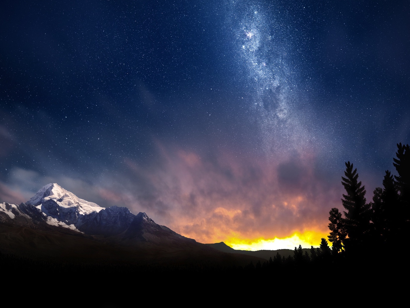 Swiss night sky