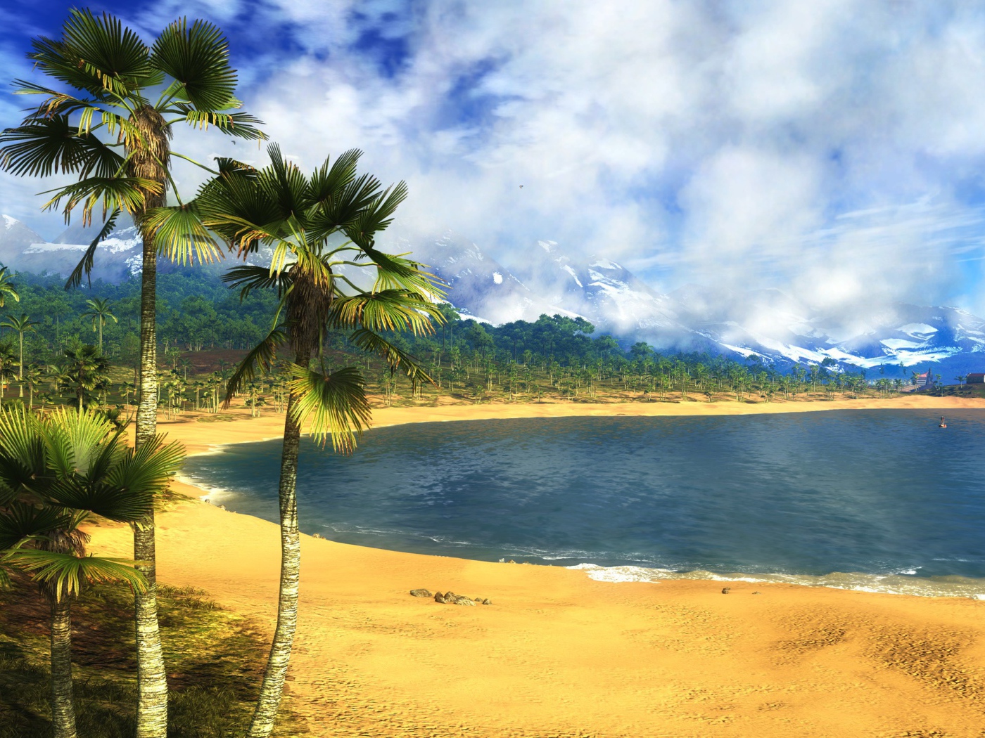 Пляж у лагуны