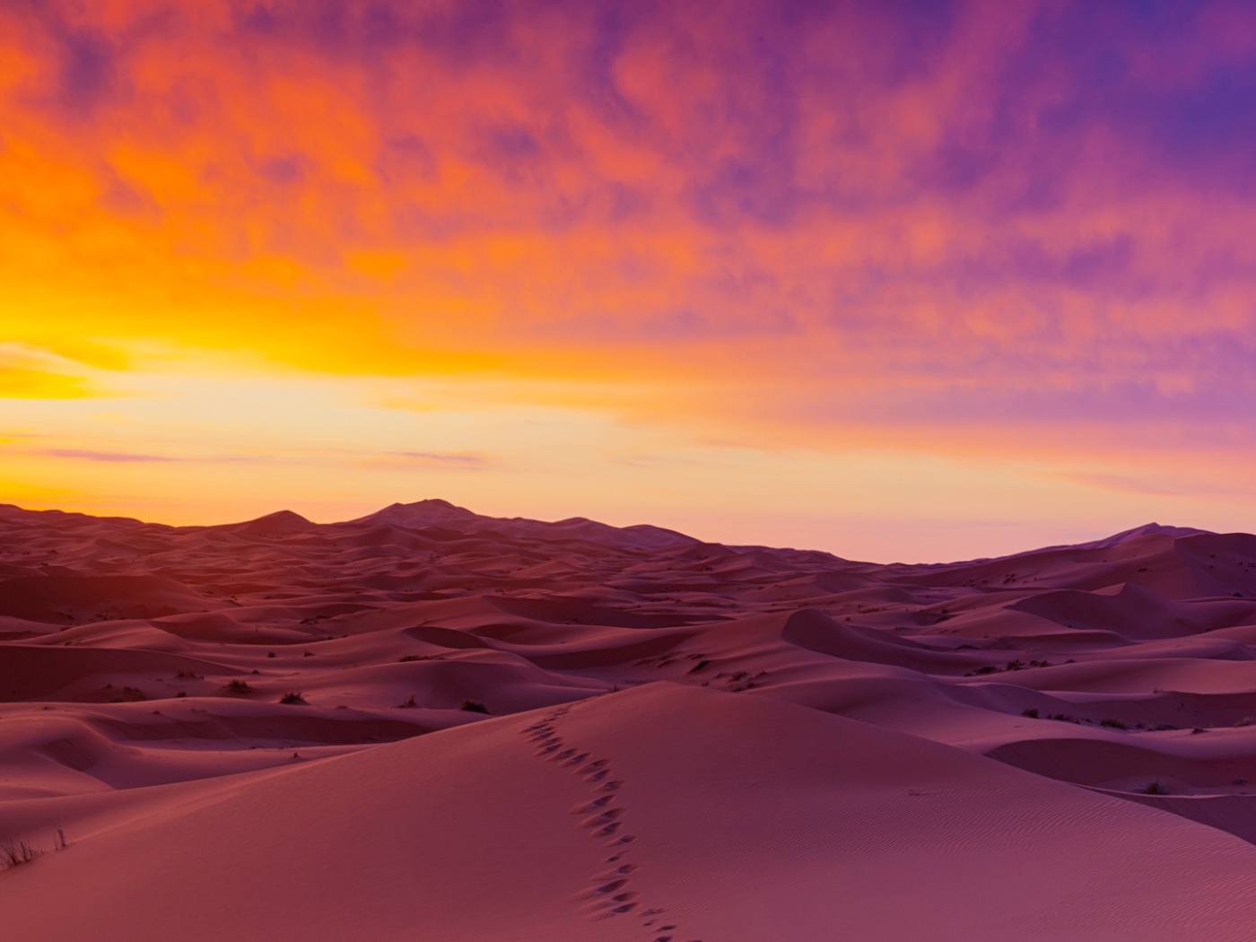 Дюны в пустыне Сахара