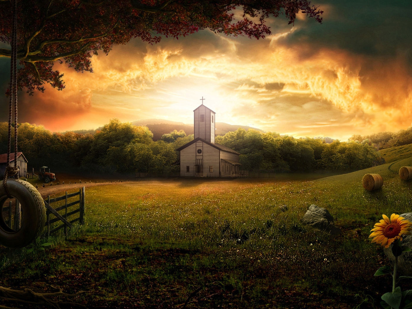 Костел на природе