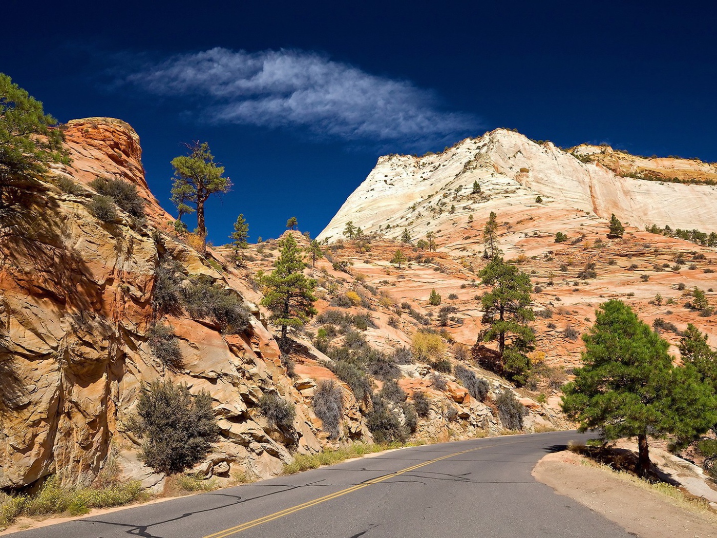 Дорога в желтых горах
