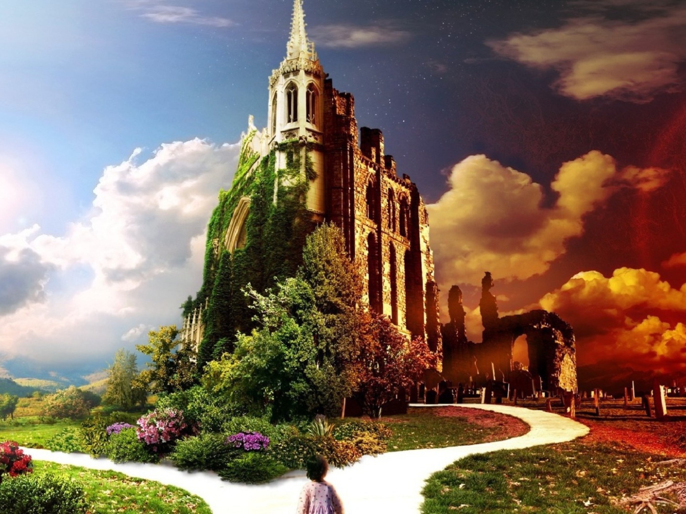 Кладбище около храма