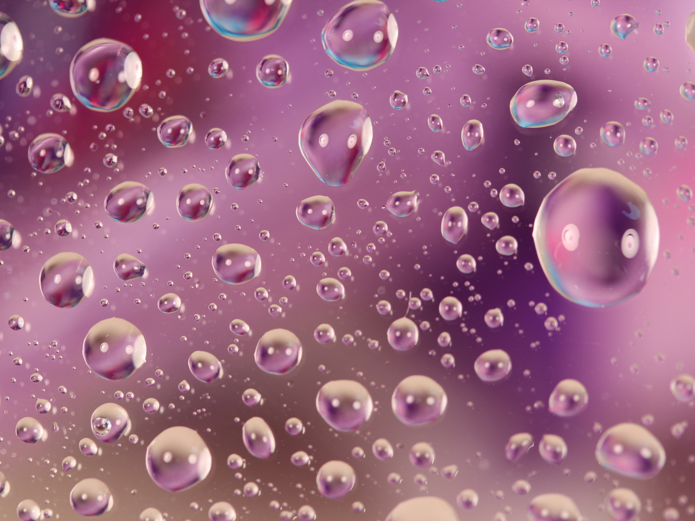 Розовые капли воды