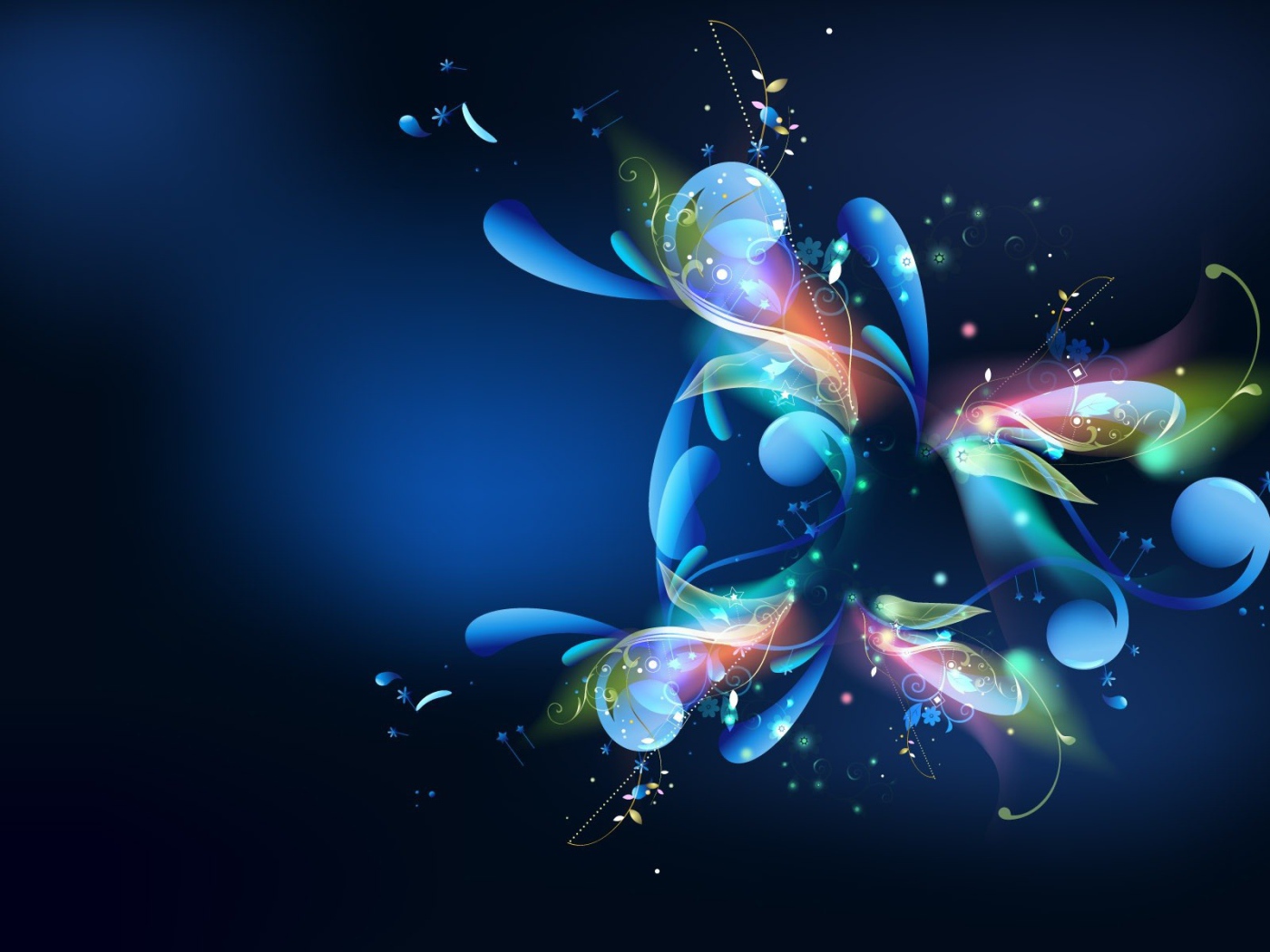 Абстрактный рисунок на синем фоне