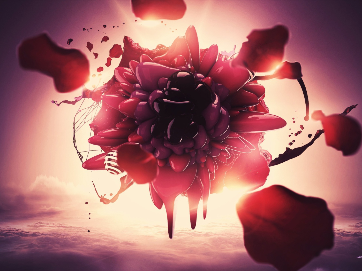 Абстрактный цветок в небе