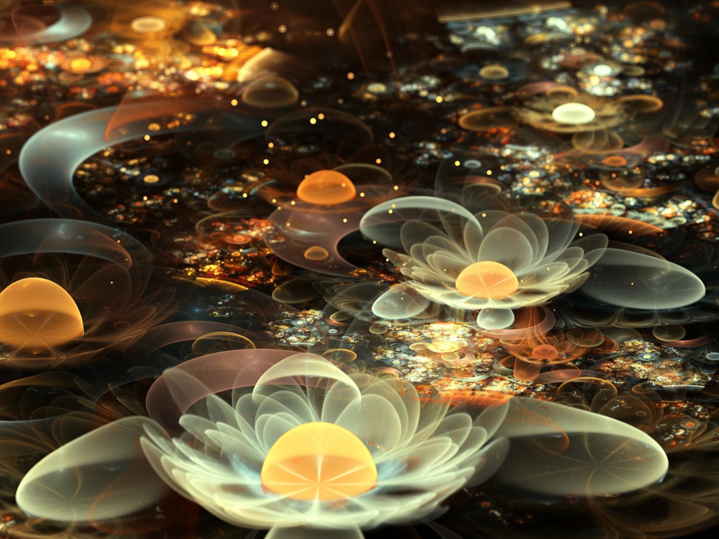 Абстрактные лилии и цветы