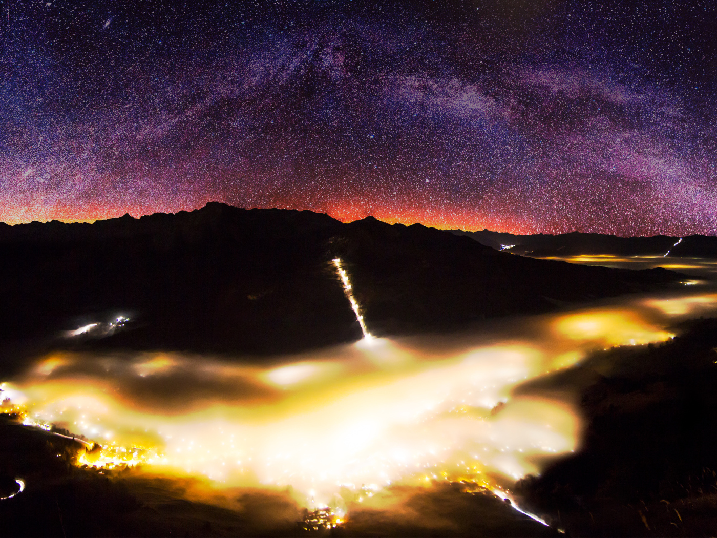 Красота космоса с планеты Земля