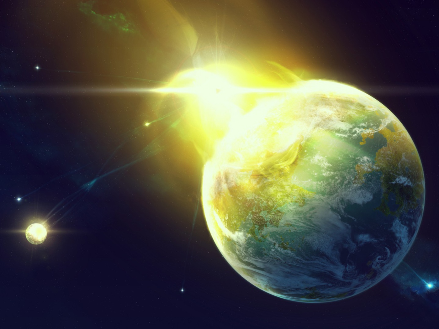 Огненный всплеск на планете