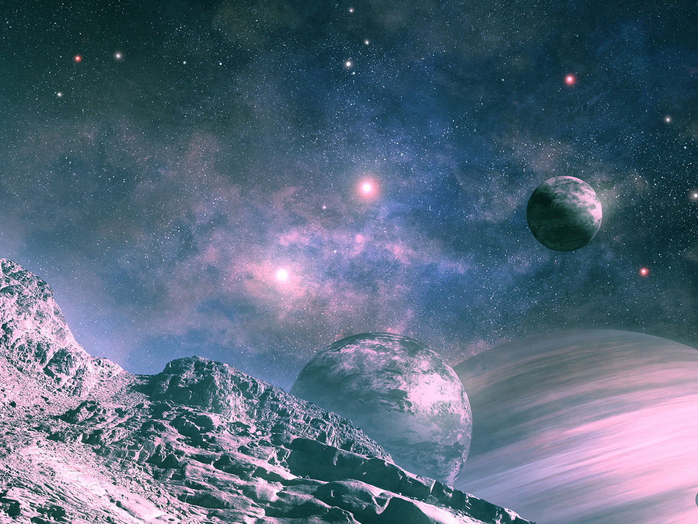 Ландшафт спутника планеты