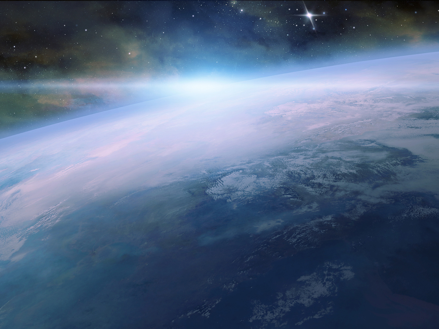 След космического корабля