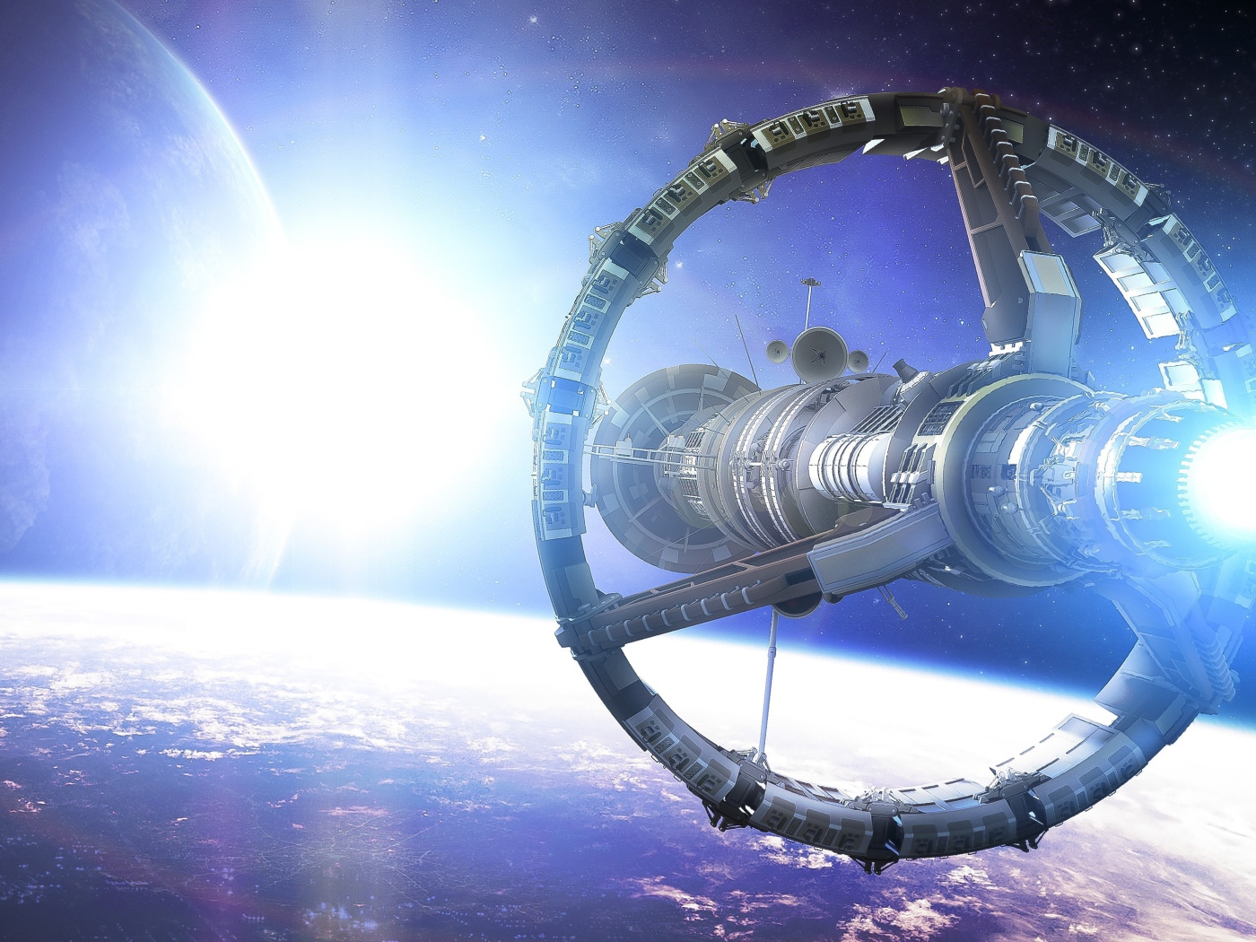 Космический корабль на орбите