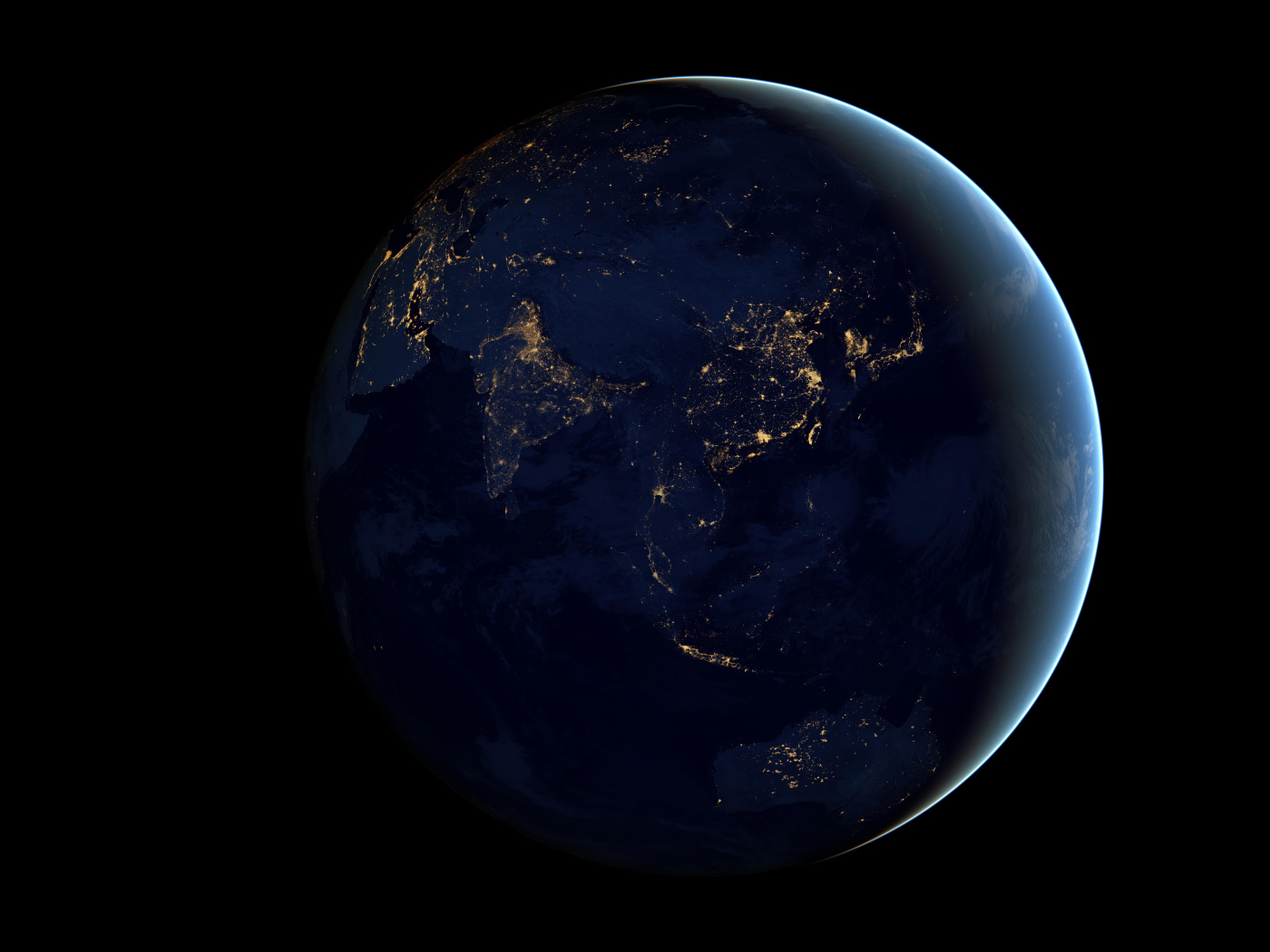Земля на ночной стороне