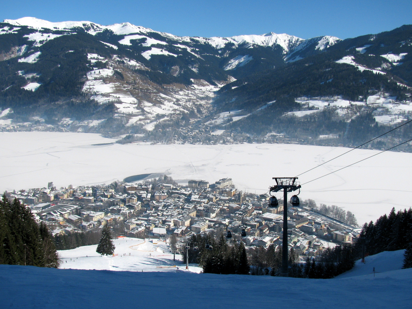 Панорама на курорте Цель-ам-Зее, Австрия