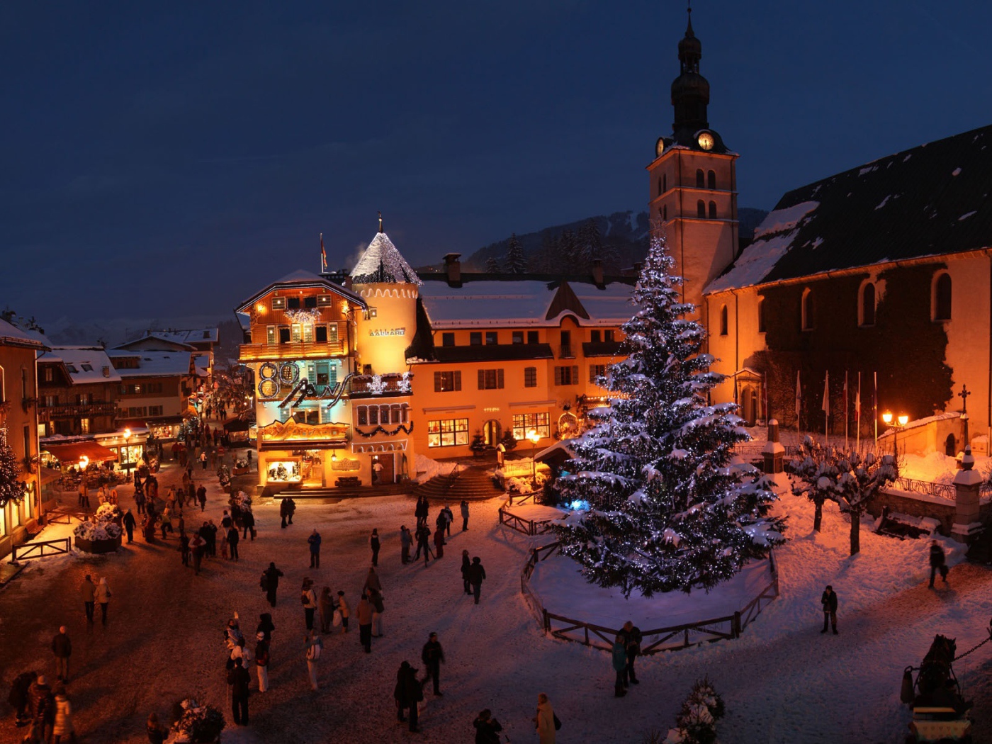 Рождество на горнолыжном курорте Межев, Франция