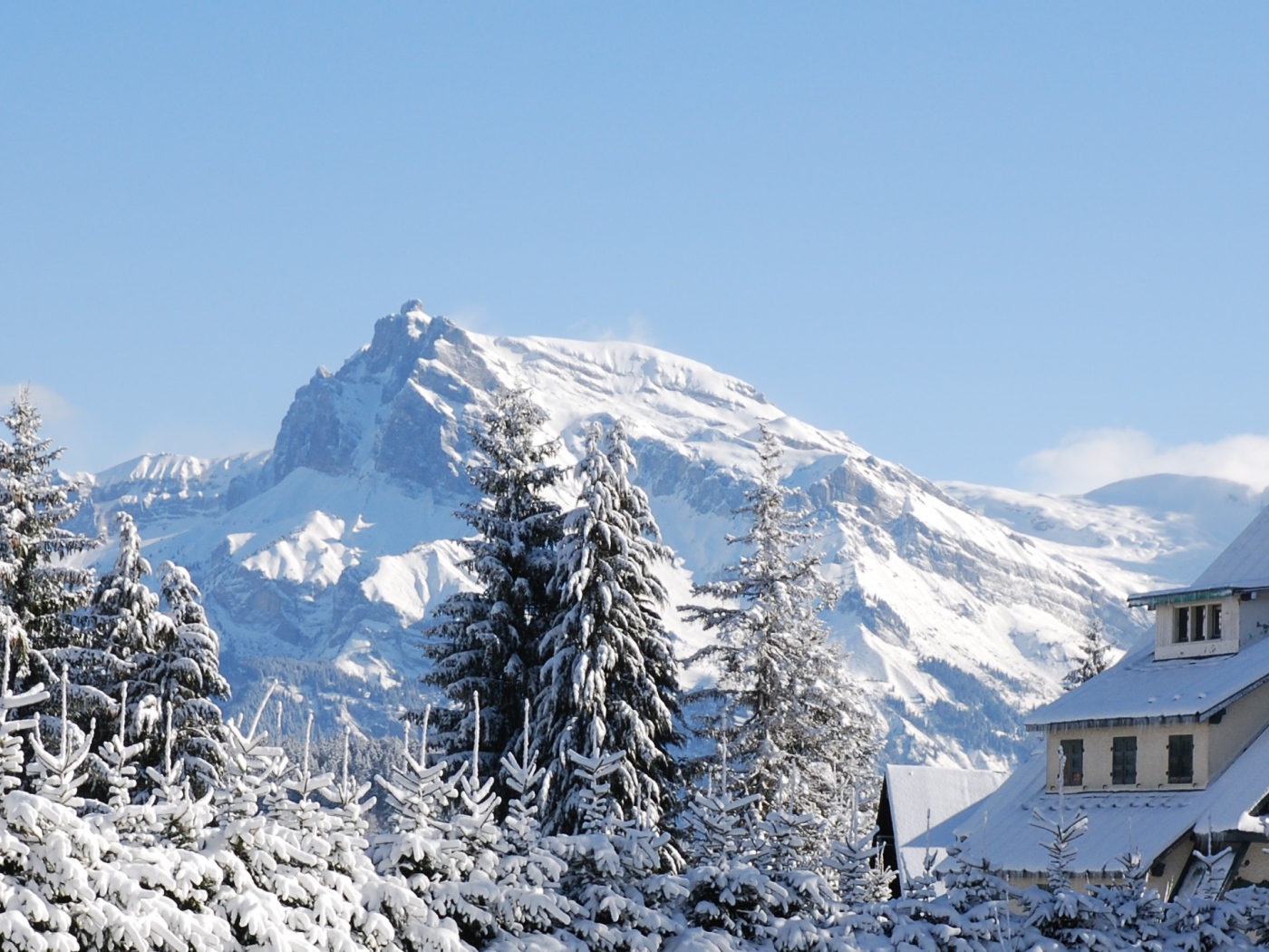 Горы на горнолыжном курорте Межев, Франция