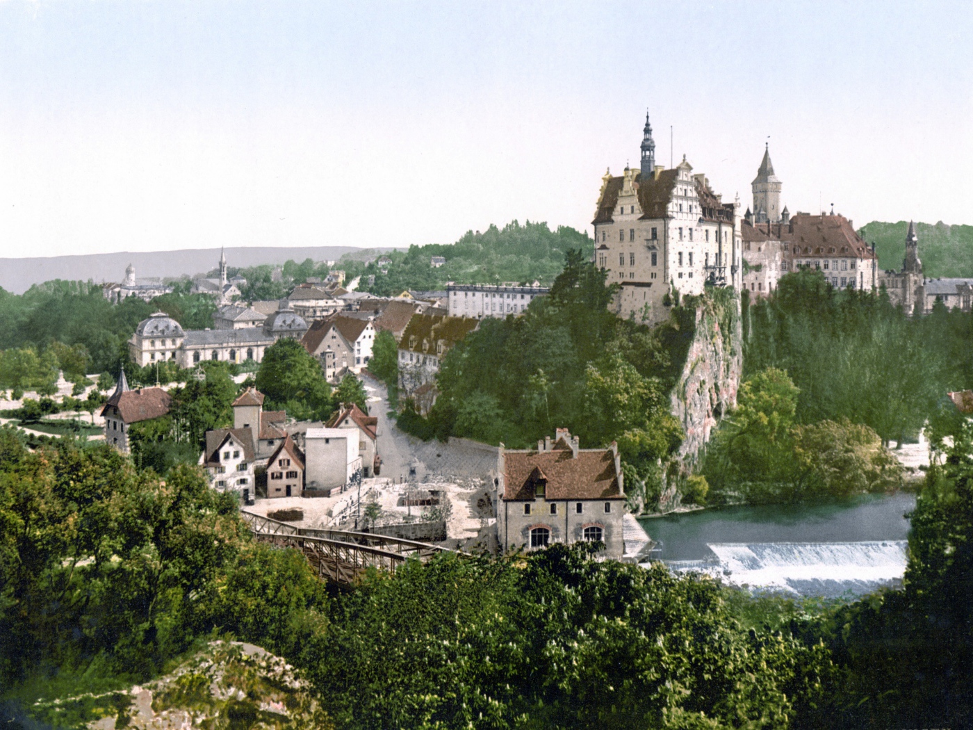 Панорама в городе Виши, Франция